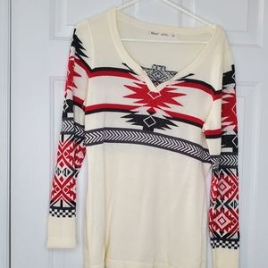 Woolrich Cotton Aztec Design Sweater Size Medium